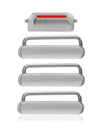 Kit boutons Power-Volume-Switch pour iPhone 6 et 6 Plus - Argent