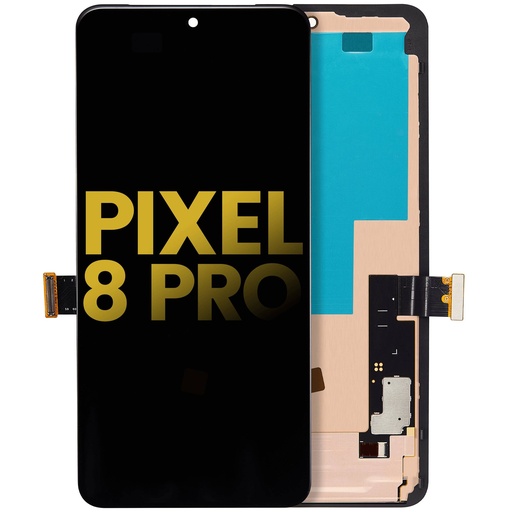 Bloc écran OLED avec châssis - sans lecteur d'empreintes digitales pour Google Pixel 8 Pro - Reconditionné - Toutes couleurs