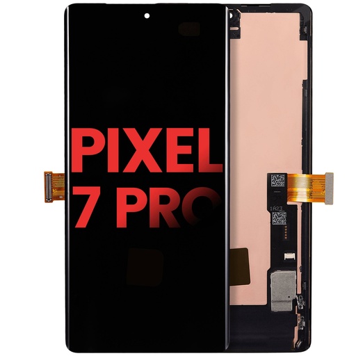Bloc écran OLED avec châssis - sans lecteur d'empreinte -  pour Google Pixel 7 Pro - Aftermarket Plus - Toutes couleurs