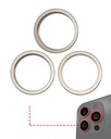 Support lentille caméra arrière - 3 pièces - pour iPhone 14 Pro - 14 Pro Max - Or