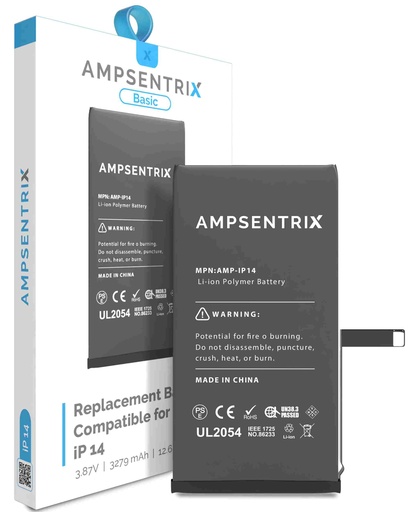 [107082022484] Batterie compatible iPhone 14 - AmpSentrix Basic