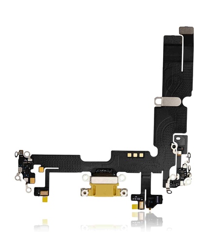 [107082080192] Connecteur de charge avec nappe compatible iPhone 14 Plus - Premium - Jaune