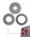 Lentille caméra arrière avec support pour iPhone 14 Pro - 14 Pro Max - 3 pièces - Premium - Deep Purple