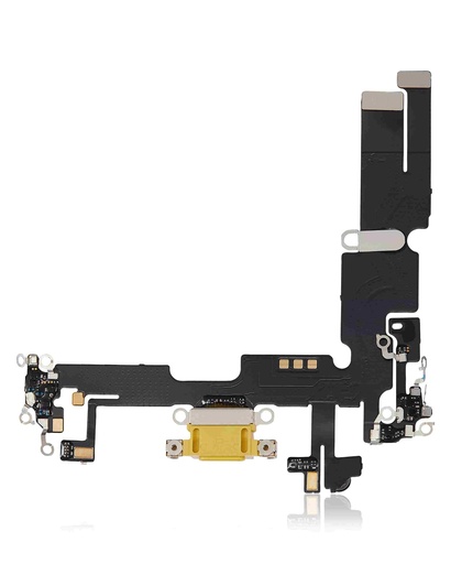 Connecteur de charge avec nappe pour iPhone 14 Plus - Aftermarket Plus - Jaune