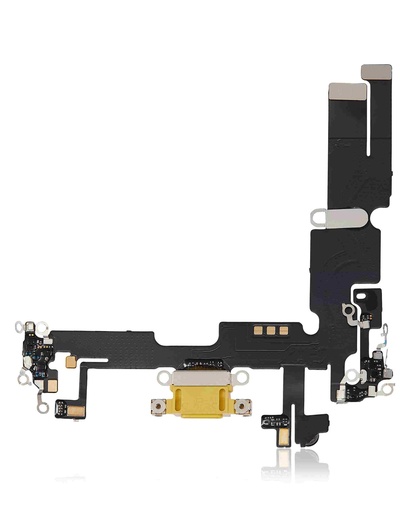 Connecteur de charge avec nappe compatible iPhone 14 Plus - Aftermarket Plus - Jaune