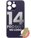 Vitre arrière avec adhésif 3M pour iPhone 14 Pro Max - Sans Logo - Large Camera Hole - Deep Purple