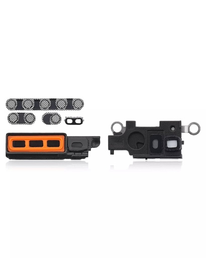 Lot de 10 grilles anti-poussières pour haut parleur et micro pour iPhone 14 Pro Max - Space Black