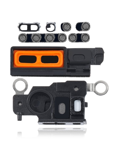 Lot de 10 grilles anti-poussière pour haut parleur et micro pour iPhone 14 Pro - Space Black
