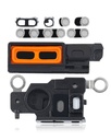 Lot de 10 grilles anti-poussière pour haut parleur et micro pour iPhone 14 Pro - Argent