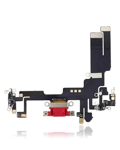 Connecteur de charge avec nappe pour iPhone 14 - Aftermarket Plus - Rouge