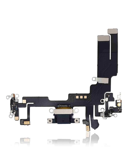 Connecteur de charge avec nappe pour iPhone 14 - Aftermarket Plus - Noir Minuit