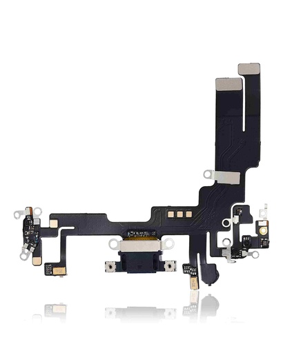[107084001379] Connecteur de charge avec nappe compatible iPhone 14 - Aftermarket Plus - Noir Minuit
