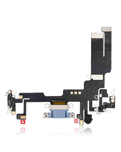 Connecteur de charge avec nappe pour iPhone 14 - Aftermarket Plus - Bleu