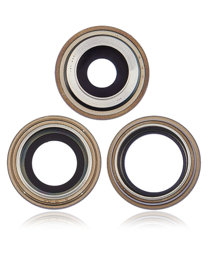 Lentille caméra arrière avec support pour iPhone 14 Pro et 14 Pro Max - 3 pièces - Aftermarket Plus - Or