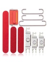 Kit boutons Power-Volume-Switch pour iPhone 14 et 14 Plus - Rouge