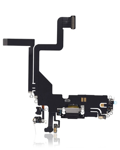 Connecteur de charge avec nappe pour iPhone 14 Pro - Aftermarket Plus - Space Black