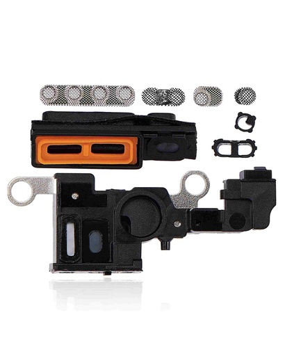 Lot de 10 grilles anti-poussière pour haut-parleur et micro pour iPhone 14 - Noir Minuit
