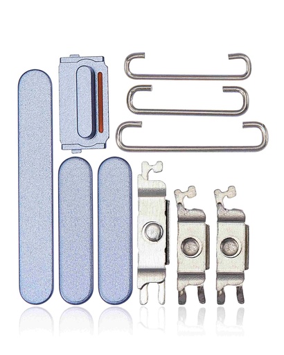 Kit boutons Power-Volume-Switch pour iPhone 14 et 14 Plus - Bleu