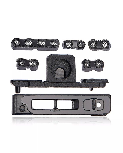 Lot de 10 grilles anti-poussière pour haut parleur et micro pour iPhone 11 - Noir