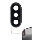 Lot de 10 lentilles caméra arrière avec support pour iPhone XS - XS Max - Aftermarket Plus - Argent