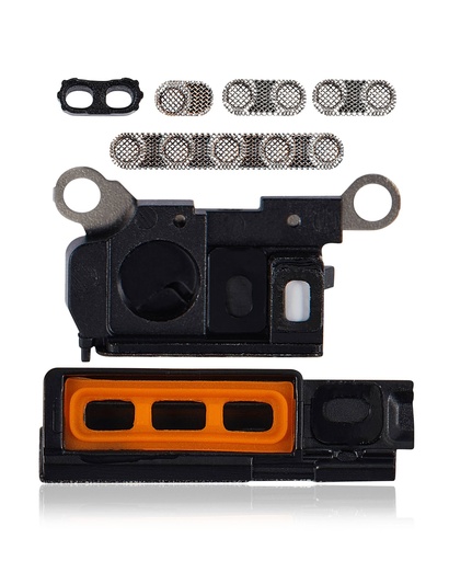 Lot de 10 grilles anti-poussière pour haut parleur et micro pour iPhone 15 Pro Max - Noir Titane