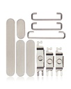Boutons Power, Volumes et Switch pour iPhone 15 Pro - 15 Pro Max - White Titanium