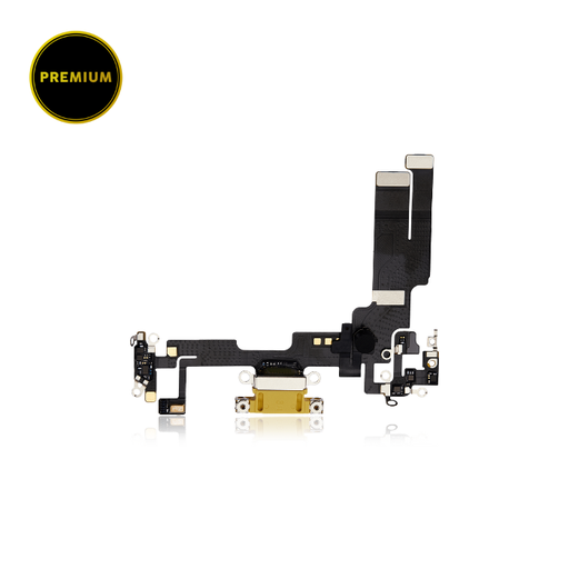 [107082080191] Connecteur de charge avec nappe compatible iPhone 14 - Premium - Jaune