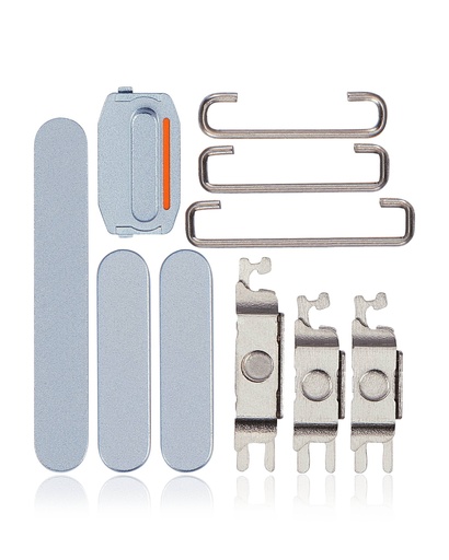 Boutons Power, Volumes et Switch pour iPhone 15 - 15 Plus - Bleu