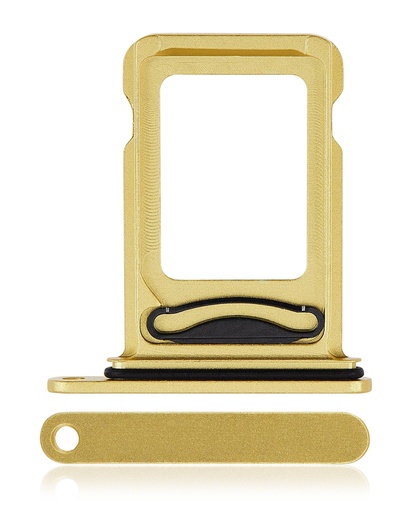 [107082086888] Tiroir Double SIM compatible iPhone 14 - 14 Plus - Jaune