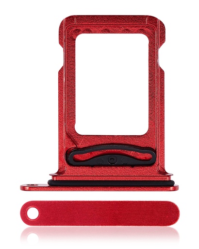 [107082086886] Tiroir Double SIM compatible iPhone 14 - 14 Plus - Rouge