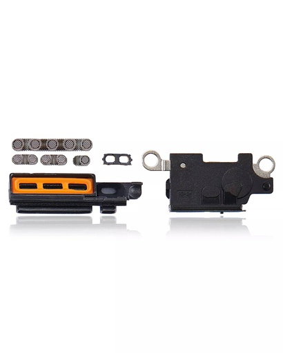 Lot de 10 grilles anti-poussière pour haut parleur et micro pour iPhone 13 Pro Max - Noir