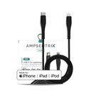 Câble USB-C vers Lightning MFI - 1m - Ampsentrix - Alpha - Noir