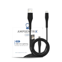 Câble USB-A vers Lightning non-MFI - 2m - Ampsentrix - Matrix - Noir