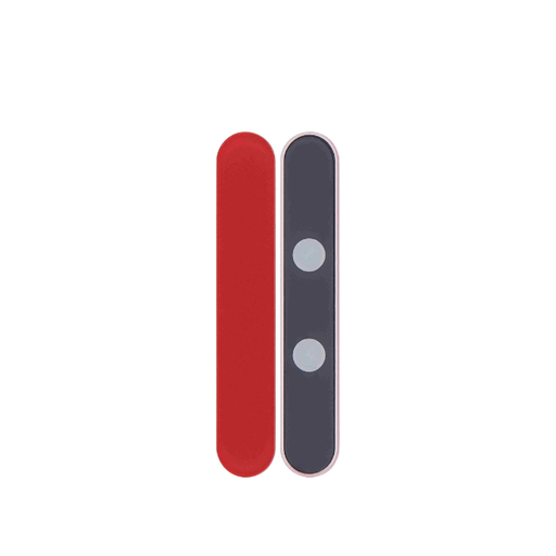 [107082140852] Bande de bord en verre 5G compatible iPhone 12 et 12 Mini - Rouge