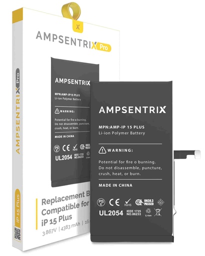 [107082130638] Batterie compatible iPhone 15 Plus - AmpSentrix Pro