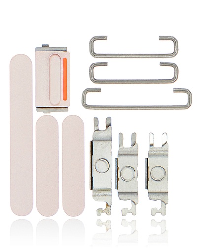 [107082025843] Boutons Power, Volumes et Switch compatibles iPhone 13 - 13 Mini - Rose