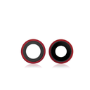 Lot de 10 lentilles caméra arrière avec support pour iPhone 12 et 12 Mini - Aftermarket Plus - Rouge