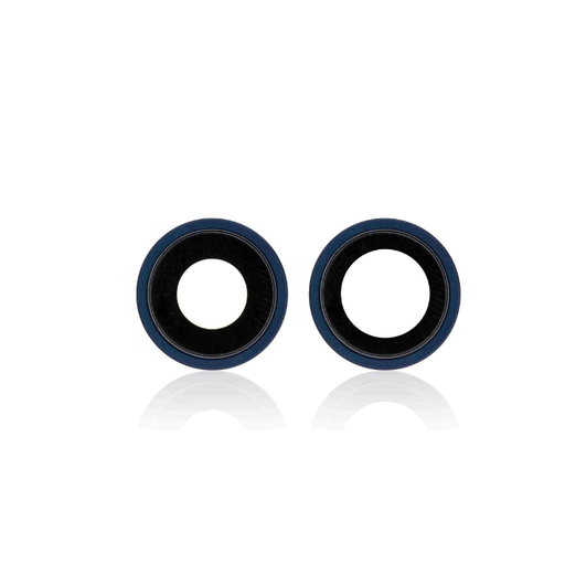 [107082082870] Pack de 10 lentilles caméra arrière avec support compatible iPhone 12 et 12 Mini - Aftermarket Plus - Bleu