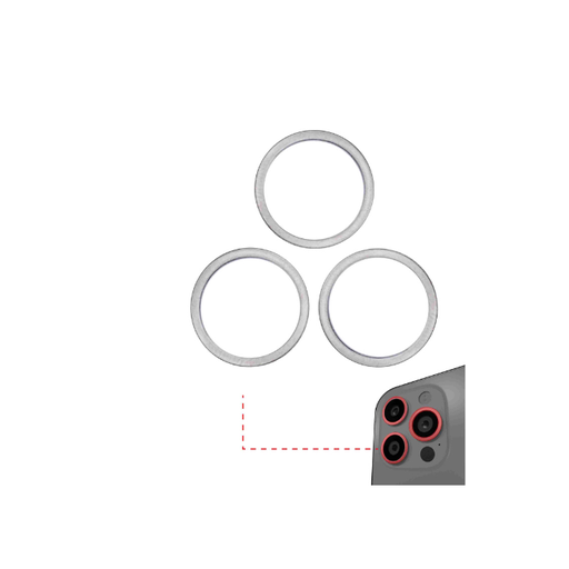 [107082080643] Anneau de protection lentille caméra arrière compatible iPhone 13 Pro et 13 Pro Max - 3 pièces - Graphite