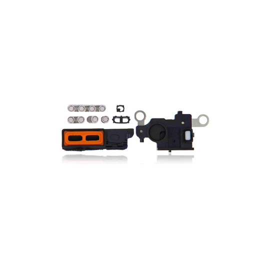Lot de 10 grilles anti-poussière micro et haut-parleur pour iPhone 13 - Noir