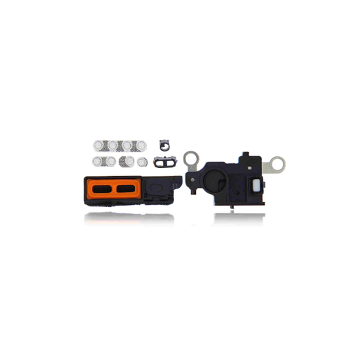 Lot de 10 grilles anti-poussière micro et haut-parleur pour iPhone 13 - Blanc