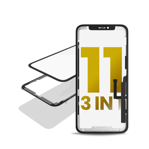 3 en 1 vitre tactile avec OCA préinstallé et châssis pour iPhone 11 - OCA Master