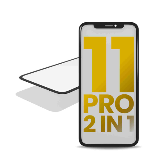 [107082011710] 2 en 1 vitre tactile avec OCA préinstallé compatible iPhone 11 Pro - OCA Master