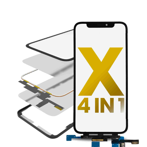 4 en 1 vitre tactile avec double OCA préinstallé et Short touch - pour iPhone X - OCA Master