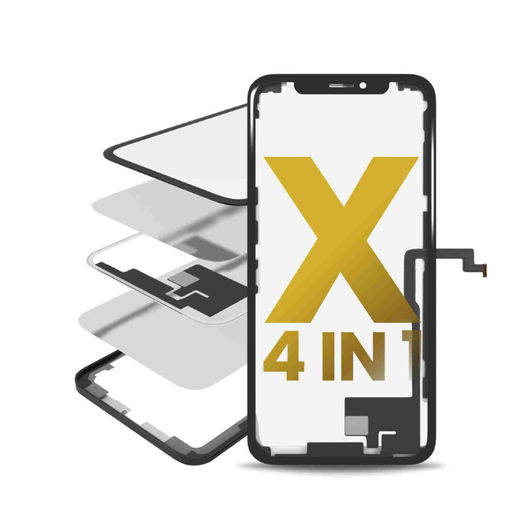 4 en 1 vitre tactile avec double OCA préinstallé et Long touch - pour iPhone X - OCA Master