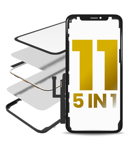 5 en 1 Vitre tactile, OCA, châssis, Digitizer et OCA préinstallé pour iPhone 11 - OCA Master