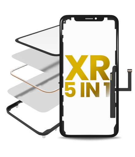 5 en 1 Vitre tactile, OCA, châssis, Digitizer et OCA préinstallé pours iPhone XR - OCA Master