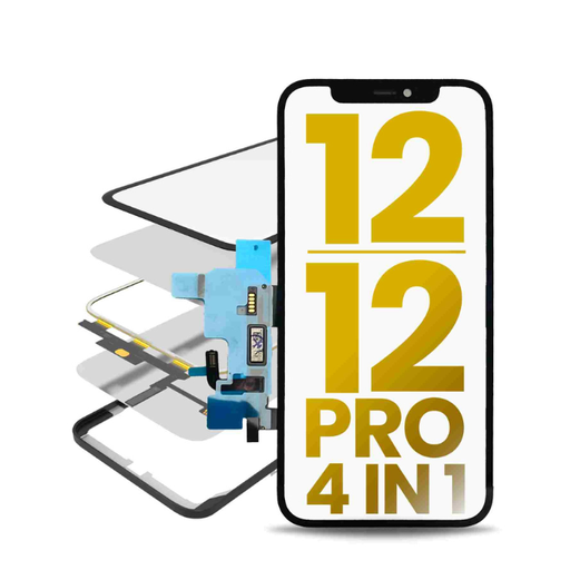 [107082073378] 4 en 1 vitre tactile avec double OCA préinstallé et Short touch - compatible iPhone 12 et 12 Pro - OCA Master