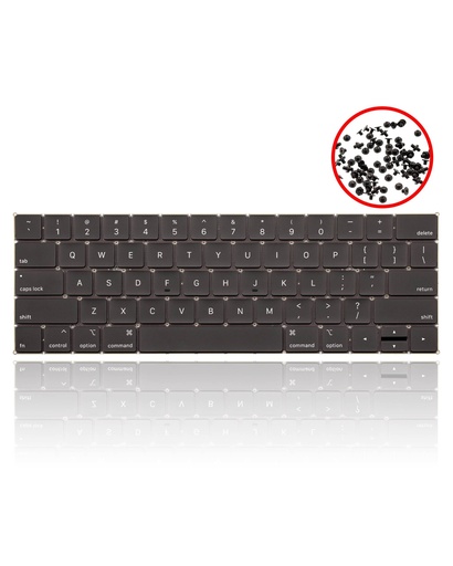 Clavier avec rétroéclairage et vis Version US pour MacBook Pro 13" - A1989 fin 2018 début 2019 - Pro 15" Touch Bar - A1990 fin 2018 début 2019