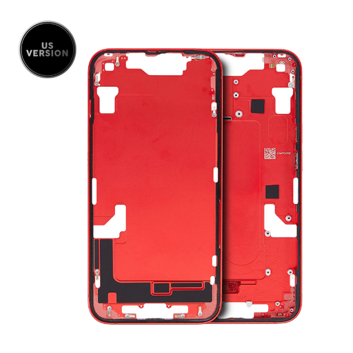 [107082129073] Châssis intermédiaire avec boutons Power et Volume original pour iPhone 14 - Grade A - Version US - Rouge